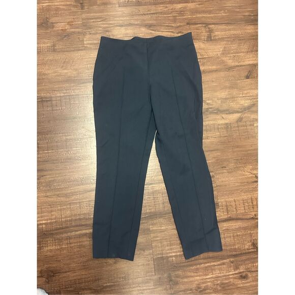 AKRIS PUNTO NAVY Pull-On Stretch Dress Pants, Sz 8, MSRP $595 - Picture 1 of 9